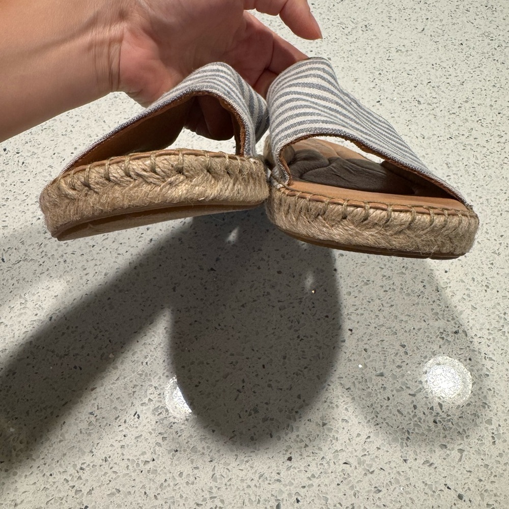 Børn San Benito Blue Striped Slide Sandals Espadrilles - Picture 4 of 7